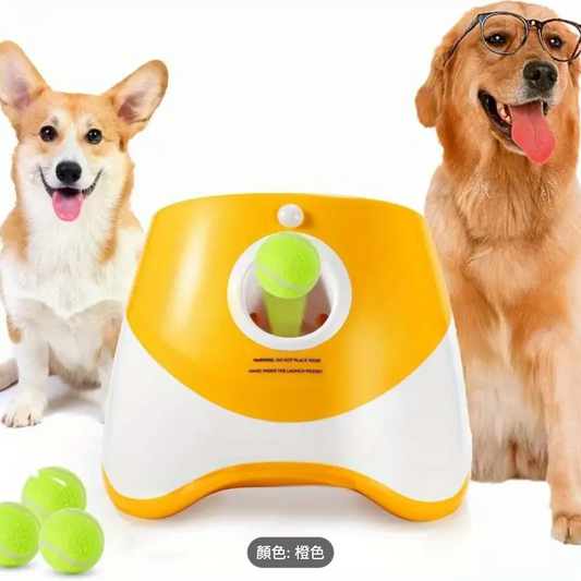 Automatic Dog Ball Launcher wtih 3 Mini Tennis Balls 🐶